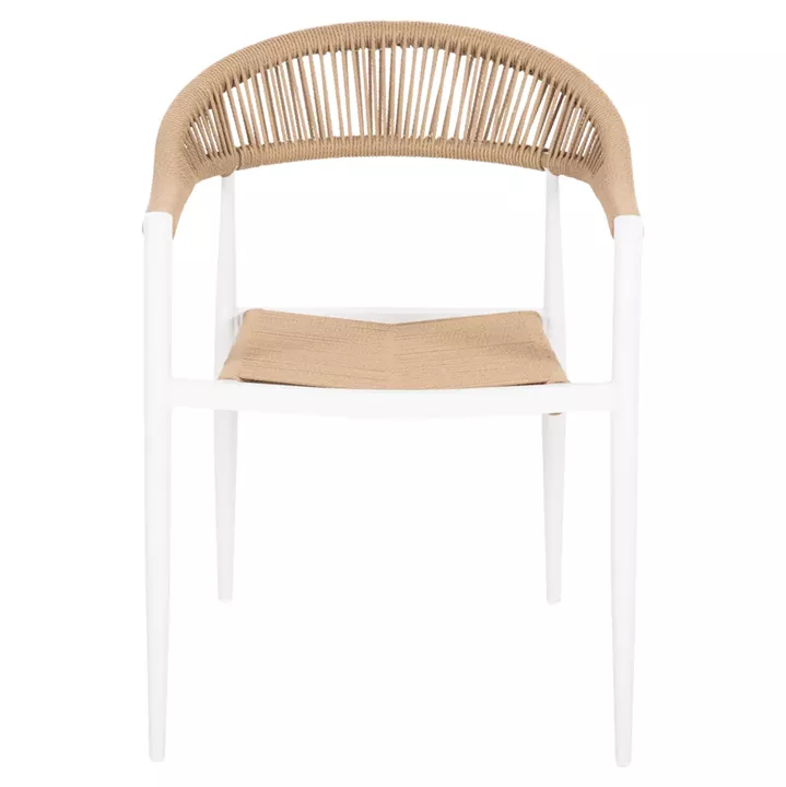 ΠΟΛΥΘΡΟΝΑ ΑΛΟΥΜΙΝΙΟΥ GRET HM5854.01 ΛΕΥΚΗ PE RATTAN ΜΠΕΖ 56x55,5x78Υεκ.