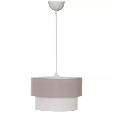 CEILING PENDANT DOUBLE CYLINDER CAP BEIGE-OFF-WHITE Φ30x80Hcm.HM7619.04
