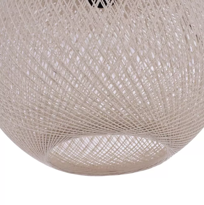 FLOOR STANDING LAMP MODULAR WALNUT WITH SPHERICAL CAP ROPE 40x30x160Yεκ.HM7701.01