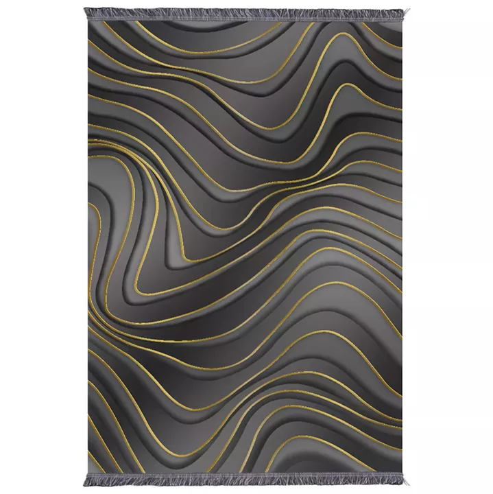 LIVING ROOM CARPET WITH FRINGES JOSIANE FB97675.42 GREY-GOLD 160X230