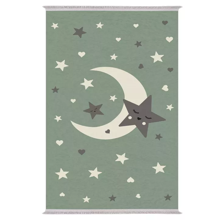 SERIES KIDDER KIDS' CARPET WITH FRINGES HM7678.20 MOON WITH STARS 80Χ150