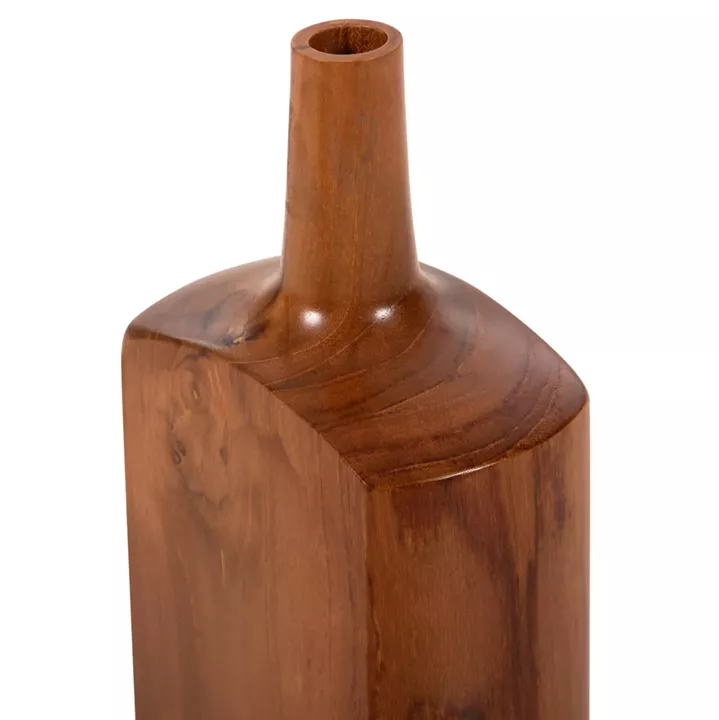DECOR BOTTLES 3PCS SET HM7716 SOLID TEAK WOOD WALNUT