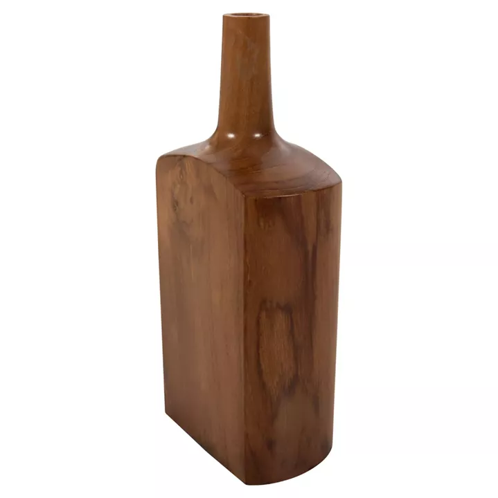 DECOR BOTTLES 3PCS SET HM7716 SOLID TEAK WOOD WALNUT