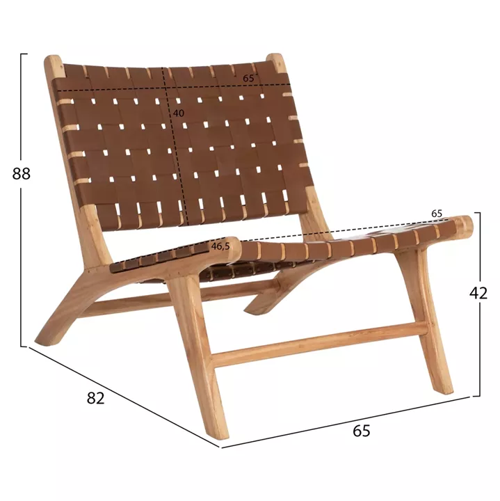 CHAIR FELIPE HM9384.01 SOLID TEAK NATURAL 65Χ78Χ68H
