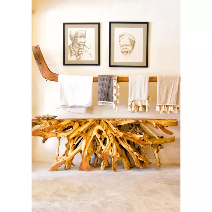 CONSOLE HM9369 SOLID TEAK WOOD NATURAL 150Χ40Χ70H
