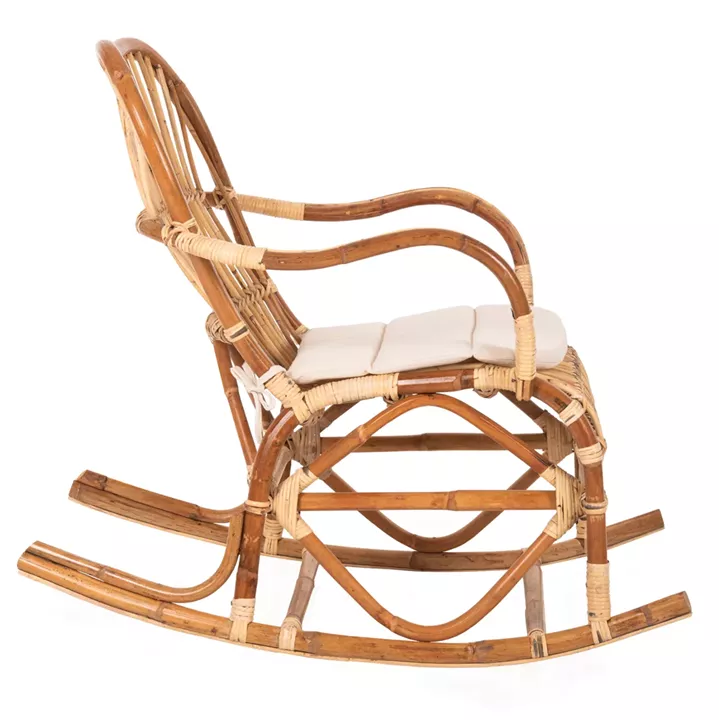 ROCKING RATTAN ARMCHAIR SANTA FE HM9343 WITH SEAT CUSHION 60x103x90Ηcm.