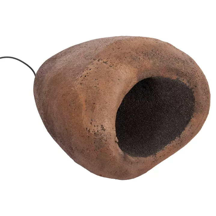 CEILING PENDANT LAMP STONE-LOOK STONER (S) FB94417 DARK BEIGE TRANSLUCENT 35x27x40Hcm.