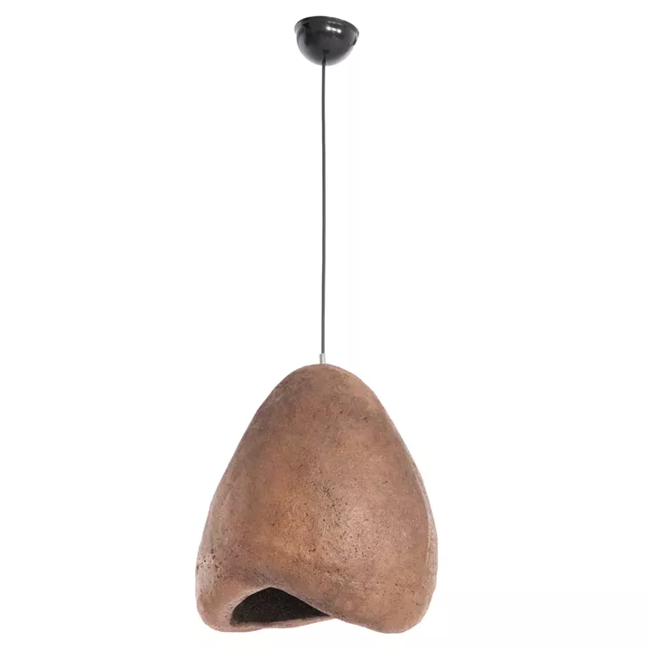 CEILING PENDANT LAMP STONE-LOOK STONER (S) FB94417 DARK BEIGE TRANSLUCENT 35x27x40Hcm.