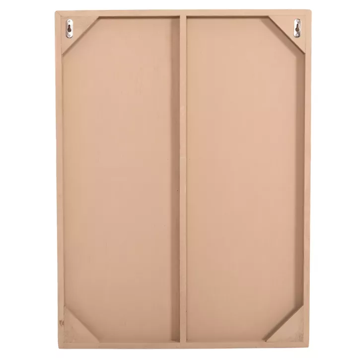WALL DECOR PANEL RECTANGLE SERIES SANTORINI HM4521 MDF IN BEIGE COLOR 60x4(thickness)x80Hcm.