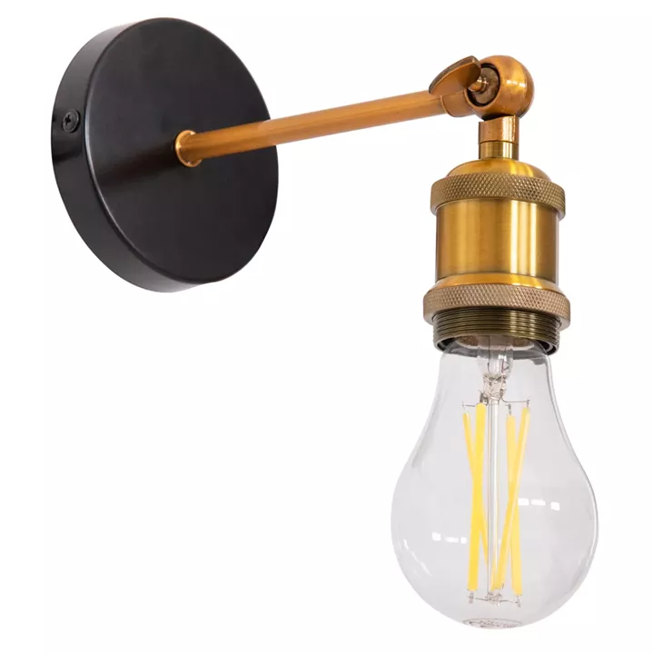 WALL SCONCE RESTON HM4467 METAL BASE-ALUMINUM BULB SOCKET 10x10x26Hcm.