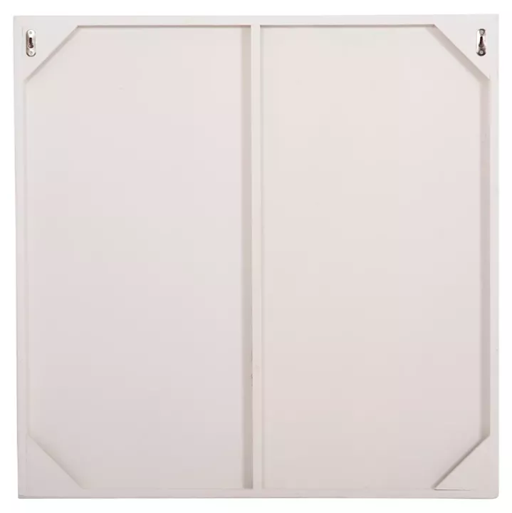 WALL DECOR PANEL SQUARE SERIES SANTORINI HM4508 MDF IN OFF-WHITE COLOR 80x4(thickness)x80Hcm.