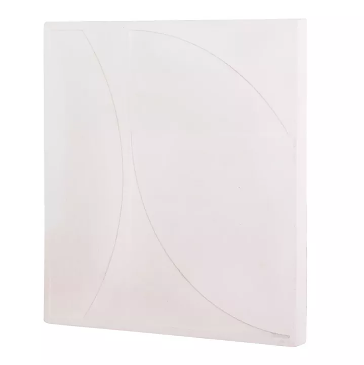 WALL DECOR PANEL SQUARE SERIES SANTORINI HM4508 MDF IN OFF-WHITE COLOR 80x4(thickness)x80Hcm.