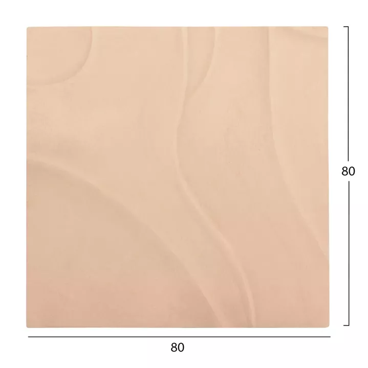 WALL DECOR PANEL SQUARE SERIES SANTORINI HM4520 MDF IN BEIGE COLOR 80x4(thickness)x80Hcm.