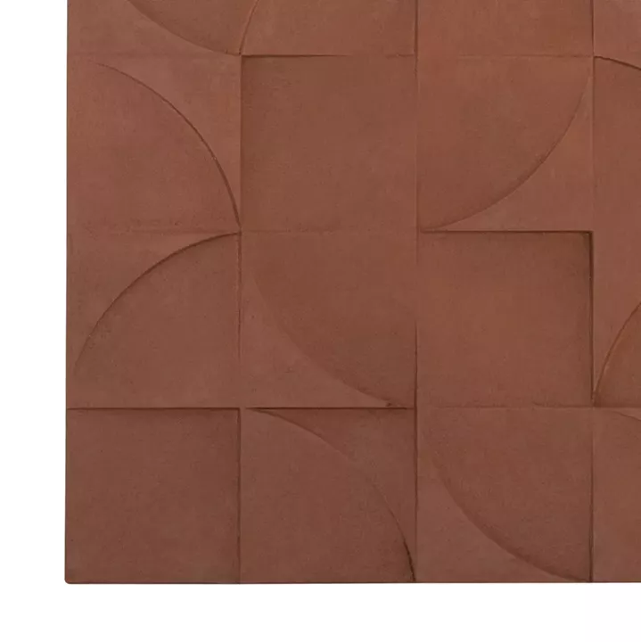 WALL DECOR PANEL SQUARE SERIES SANTORINI HM4524 MDF IN BROWN COLOR 80x5(thickness)x80Hcm.