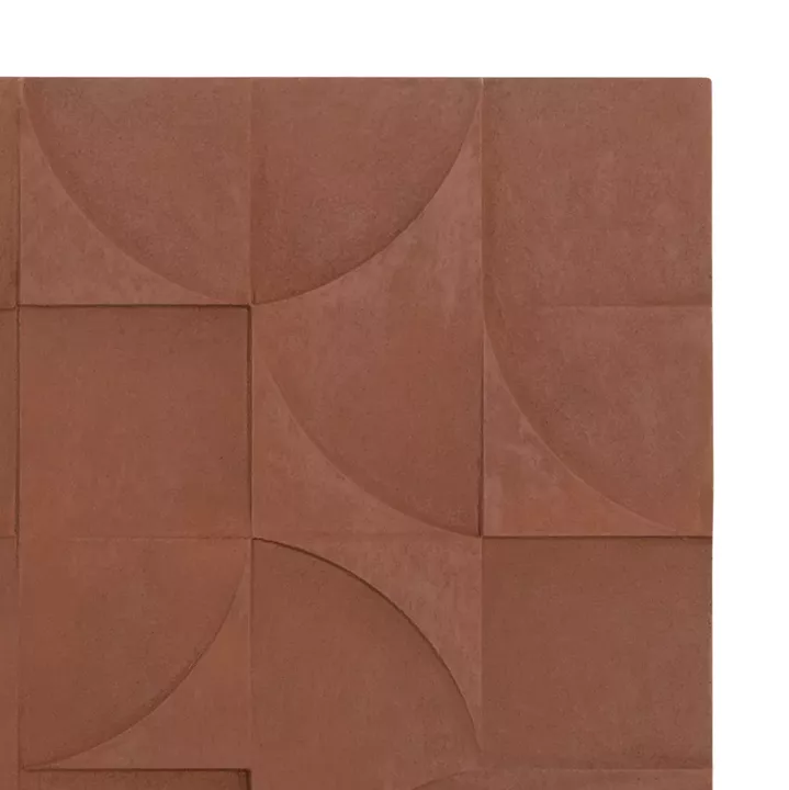 WALL DECOR PANEL SQUARE SERIES SANTORINI HM4524 MDF IN BROWN COLOR 80x5(thickness)x80Hcm.