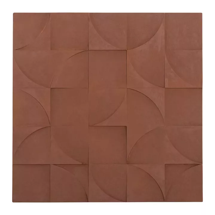 WALL DECOR PANEL SQUARE SERIES SANTORINI HM4524 MDF IN BROWN COLOR 80x5(thickness)x80Hcm.