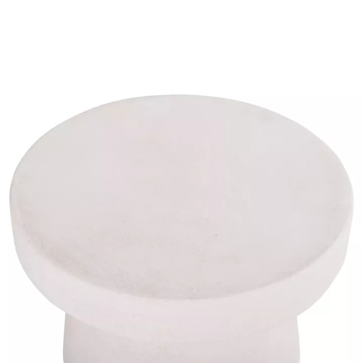 ΤΡΑΠΕΖΙ ΣΑΛΟΝΙΟΥ ΣΤΡΟΓΓΥΛΟ ΣΕΙΡΑ SANTORINI HM18051 MDF ΣΕ ΥΠΟΛΕΥΚΟ ΧΡΩΜΑ Φ60x42,5Υεκ.