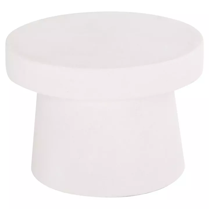 ΤΡΑΠΕΖΙ ΣΑΛΟΝΙΟΥ ΣΤΡΟΓΓΥΛΟ ΣΕΙΡΑ SANTORINI HM18051 MDF ΣΕ ΥΠΟΛΕΥΚΟ ΧΡΩΜΑ Φ60x42,5Υεκ.