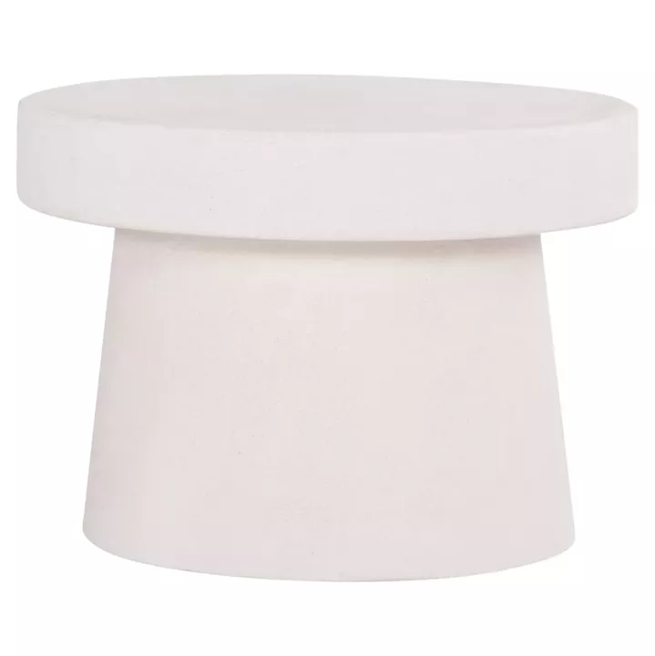 ΤΡΑΠΕΖΙ ΣΑΛΟΝΙΟΥ ΣΤΡΟΓΓΥΛΟ ΣΕΙΡΑ SANTORINI HM18051 MDF ΣΕ ΥΠΟΛΕΥΚΟ ΧΡΩΜΑ Φ60x42,5Υεκ.