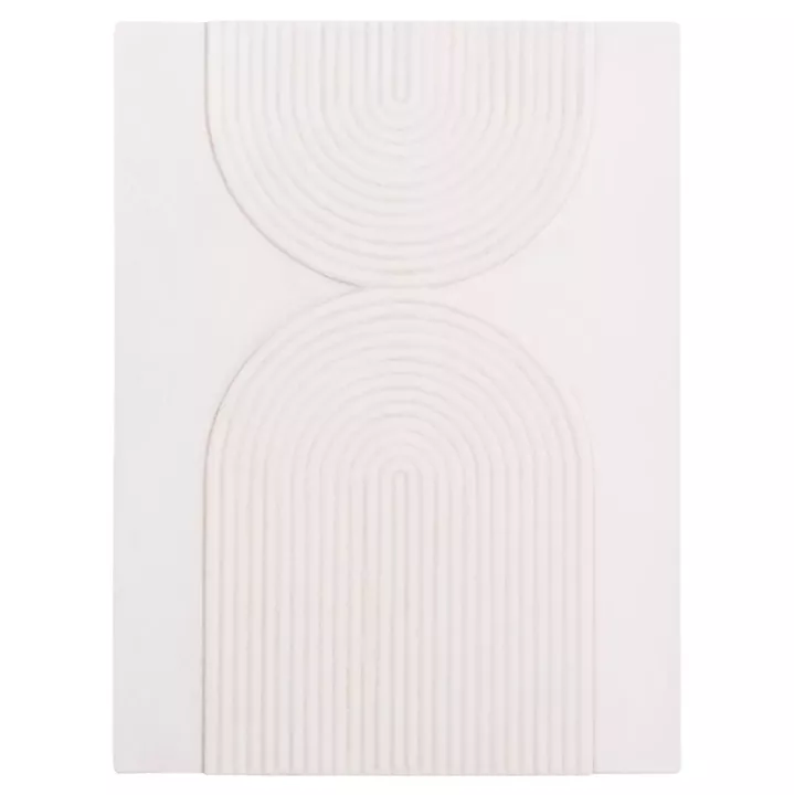 WALL DECOR PANEL RECTANGLE SERIES SANTORINI HM4523 MDF IN OFF-WHITE COLOR 60x4(thickness)x80Hcm.