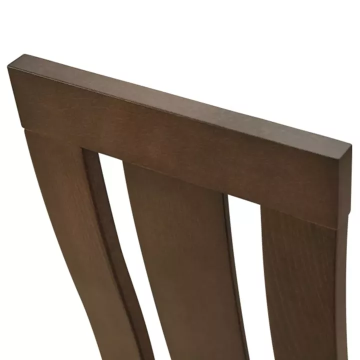 Chair Wooden solid HM0070.01 Walnut color with beige fabric