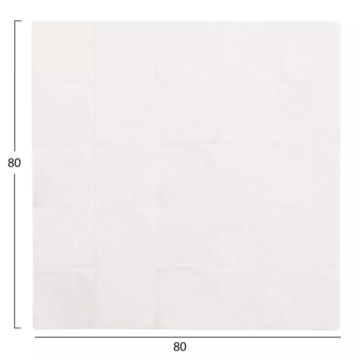 WALL DECOR PANEL SQUARE SERIES SANTORINI HM4516 MDF OFF-WHITE COLOR 80x4.5(thickness)x80Hcm.