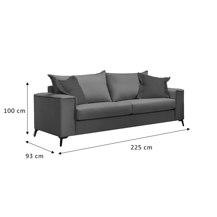 Verona pakoworld 2 pieces sofa set mint fabric with cream colored cushions