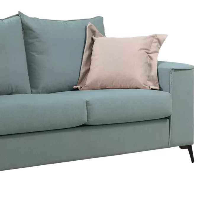 Verona pakoworld 2 pieces sofa set mint fabric with cream colored cushions