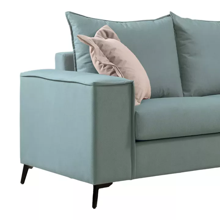 Verona pakoworld 2 pieces sofa set mint fabric with cream colored cushions