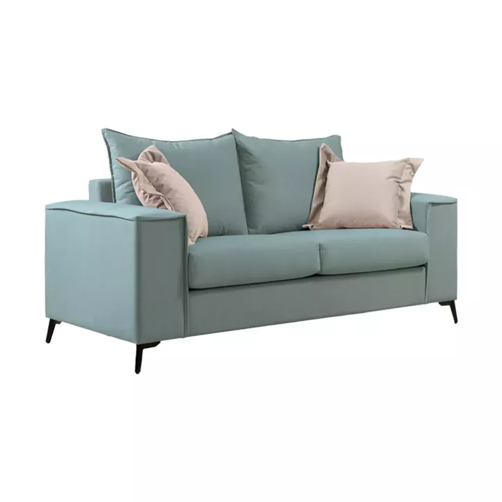 Verona pakoworld 2 pieces sofa set mint fabric with cream colored cushions