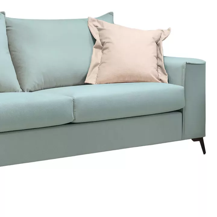 Verona pakoworld 2 pieces sofa set mint fabric with cream colored cushions