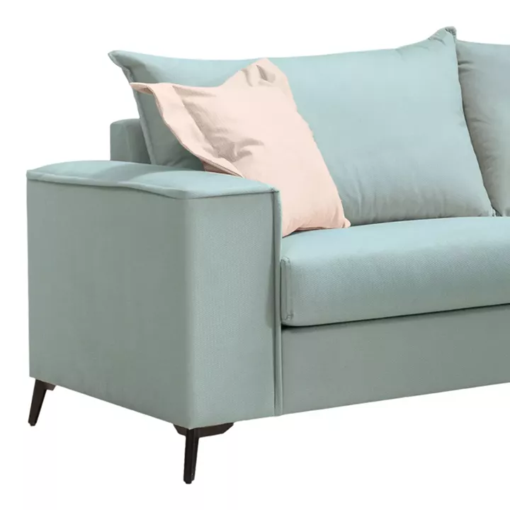 Verona pakoworld 2 pieces sofa set mint fabric with cream colored cushions