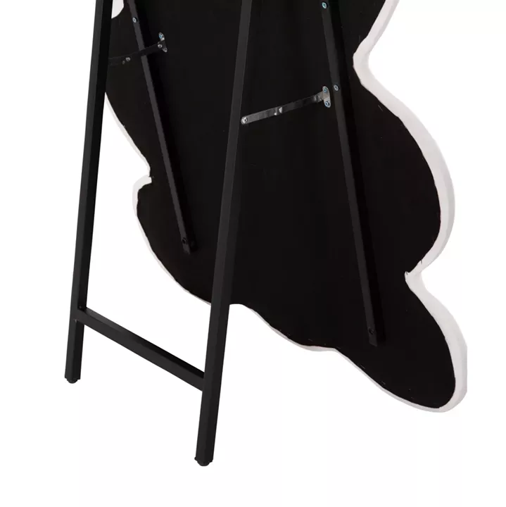 KIDS' FLOOR STANDING MIRROR BUNNY HM4489.01 MDF IN PINK & WHITE- BLACK STAND 80x162Hcm.