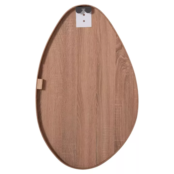 WALL MIRROR DROP HM4488.03 MDF FRAME IN NATURAL WOOD COLOR 50x80Hcm.