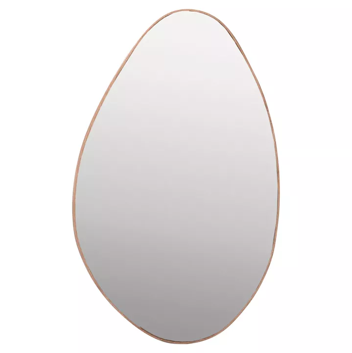WALL MIRROR DROP HM4488.03 MDF FRAME IN NATURAL WOOD COLOR 50x80Hcm.