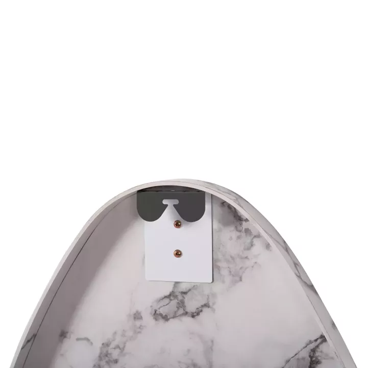 WALL MIRROR DROP HM4488.05 MDF FRAME IN WHITE MARBLE COLORING 50x80Hcm.