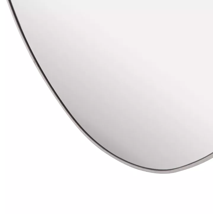 WALL MIRROR DROP HM4488.05 MDF FRAME IN WHITE MARBLE COLORING 50x80Hcm.