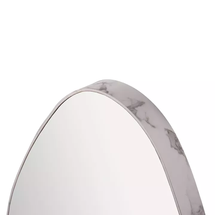 WALL MIRROR DROP HM4488.05 MDF FRAME IN WHITE MARBLE COLORING 50x80Hcm.