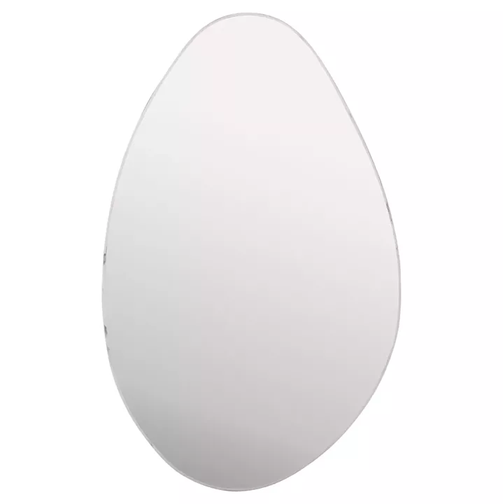 WALL MIRROR DROP HM4488.05 MDF FRAME IN WHITE MARBLE COLORING 50x80Hcm.