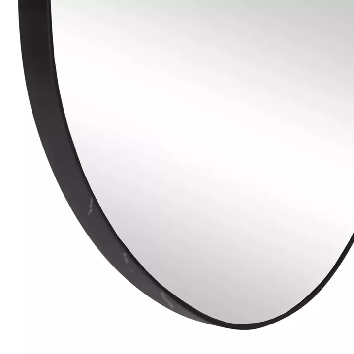 WALL MIRROR DROP HM4488.01 MDF FRAME IN BLACK MARBLE COLORING 50x80Hcm.