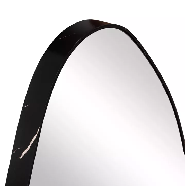 WALL MIRROR DROP HM4488.01 MDF FRAME IN BLACK MARBLE COLORING 50x80Hcm.