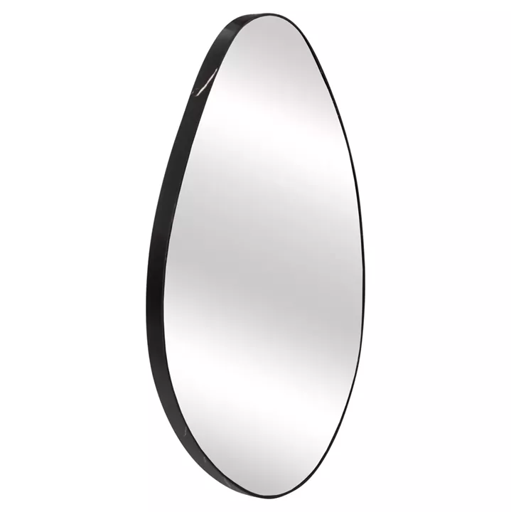 WALL MIRROR DROP HM4488.01 MDF FRAME IN BLACK MARBLE COLORING 50x80Hcm.