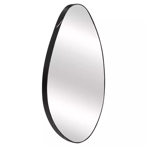 WALL MIRROR DROP HM4488.01 MDF FRAME IN BLACK MARBLE COLORING 50x80Hcm.