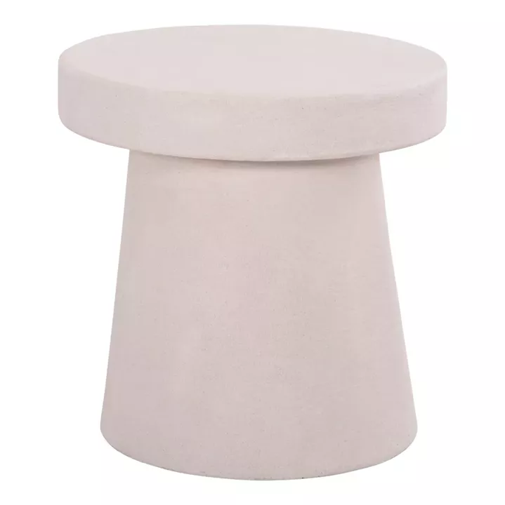 COFFEE TABLE ROUND SERIES SANTORINI HM18052 MDF IN OFF-WHITE COLOR Φ48x49Hcm.