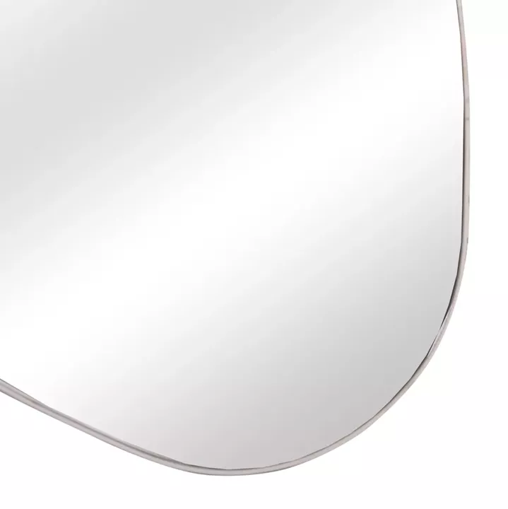 WALL MIRROR IRREGU HM4487.05 MDF FRAME IN WHITE MARBLE COLORING 60x80Hcm.