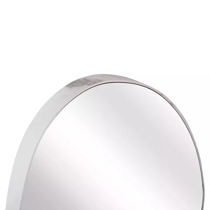 WALL MIRROR IRREGU HM4487.05 MDF FRAME IN WHITE MARBLE COLORING 60x80Hcm.