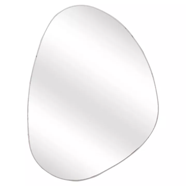 WALL MIRROR IRREGU HM4487.05 MDF FRAME IN WHITE MARBLE COLORING 60x80Hcm.