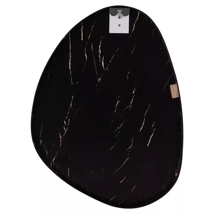 WALL MIRROR IRREGU HM4487.01 MDF FRAME IN BLACK MARBLE COLORING 60x80Hcm.