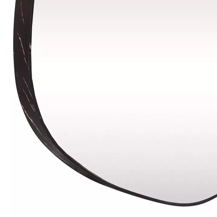 WALL MIRROR IRREGU HM4487.01 MDF FRAME IN BLACK MARBLE COLORING 60x80Hcm.