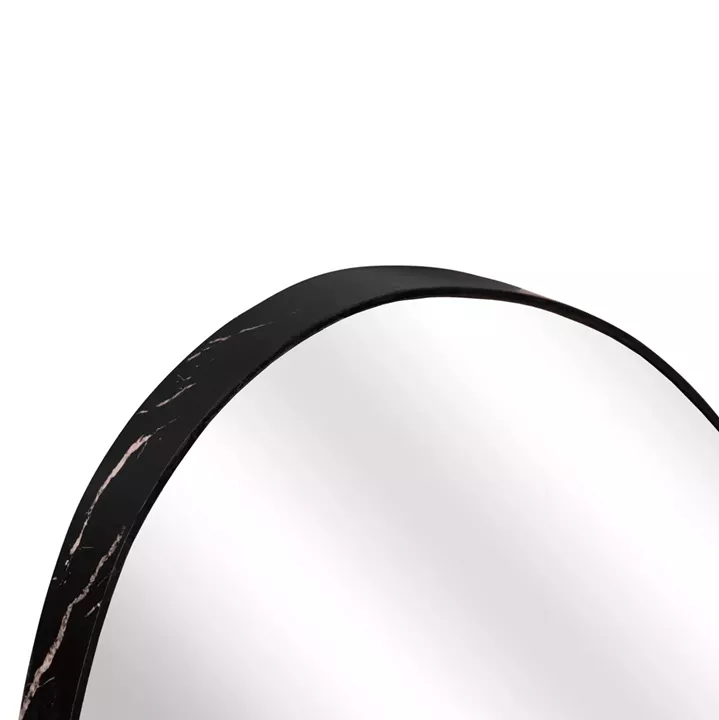 WALL MIRROR IRREGU HM4487.01 MDF FRAME IN BLACK MARBLE COLORING 60x80Hcm.